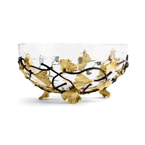 Bol en verre moyen Golden Ginkgo – Image 2