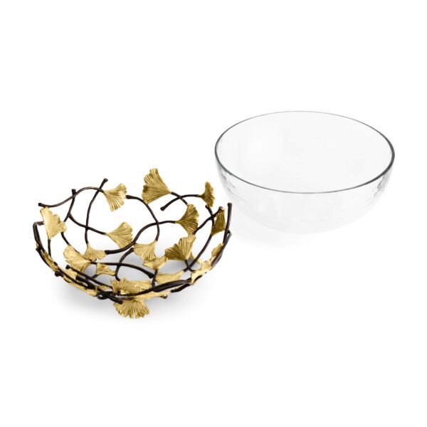 Bol en verre moyen Golden Ginkgo – Image 4