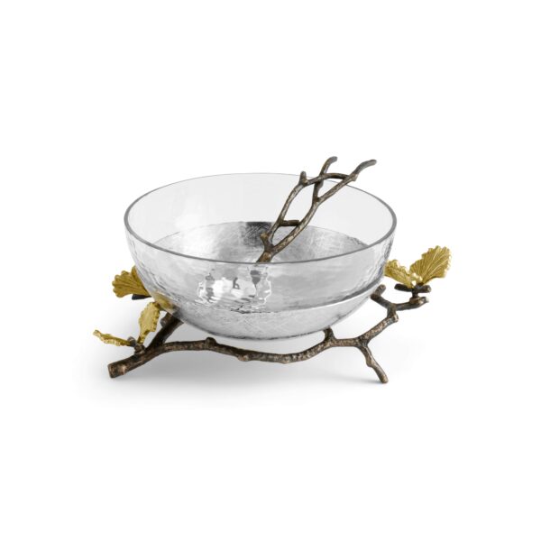 Plat à noix en verre avec cuillère en forme de ginkgo papillon – Image 5