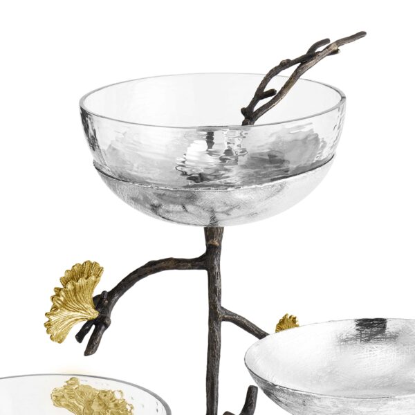 Ensemble de bols triples Butterfly Ginkgo avec cuillères – Image 4