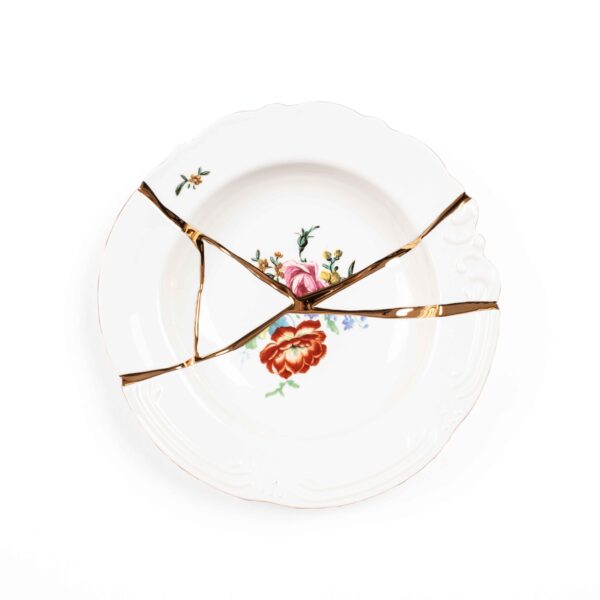 Assiette creuse Kintsugi