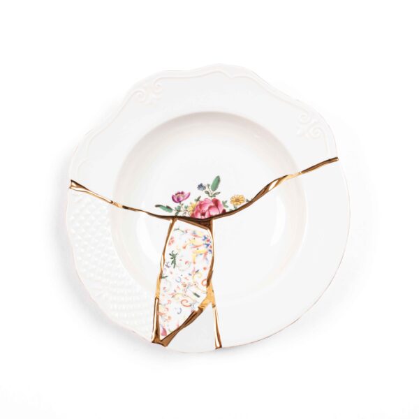 Assiette creuse Kintsugi