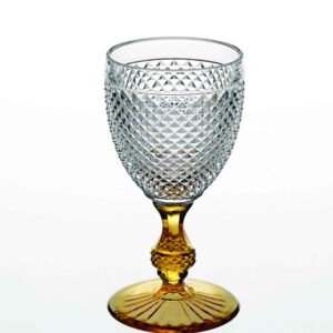 Pointes Bicolores Gobelet avec pied en ambre 2 pcs