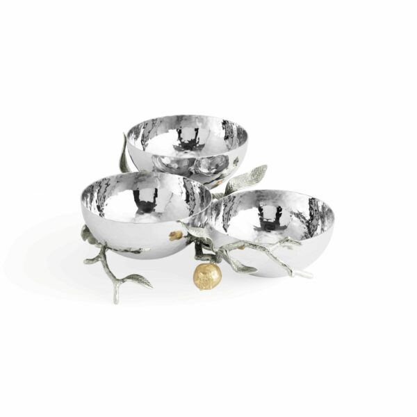 Bol triple argent et or à la grenade – Image 3