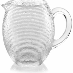 Carafe transparente multicolore avec anse