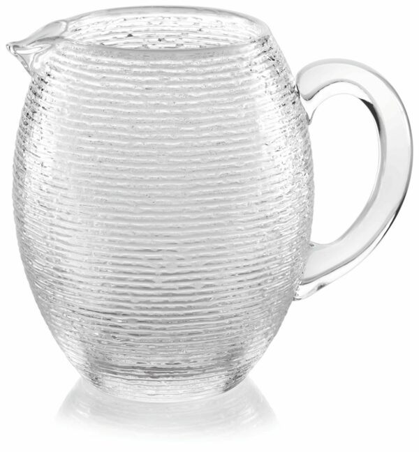 Carafe transparente multicolore avec anse