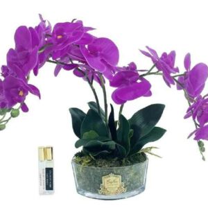 ORCHID BOUQUET - FUSCHIA & GOLD BADGE