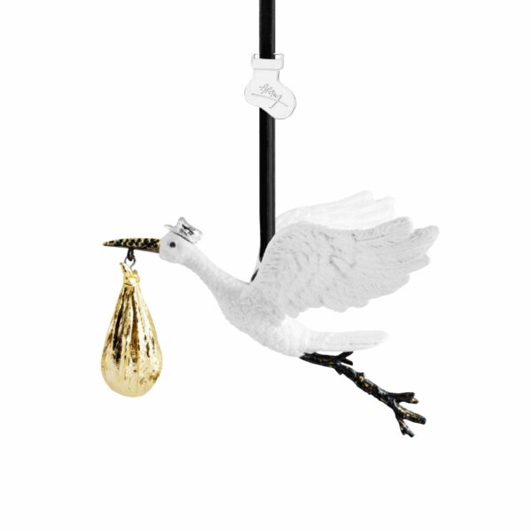 Ornement Cigogne - Or – Image 2