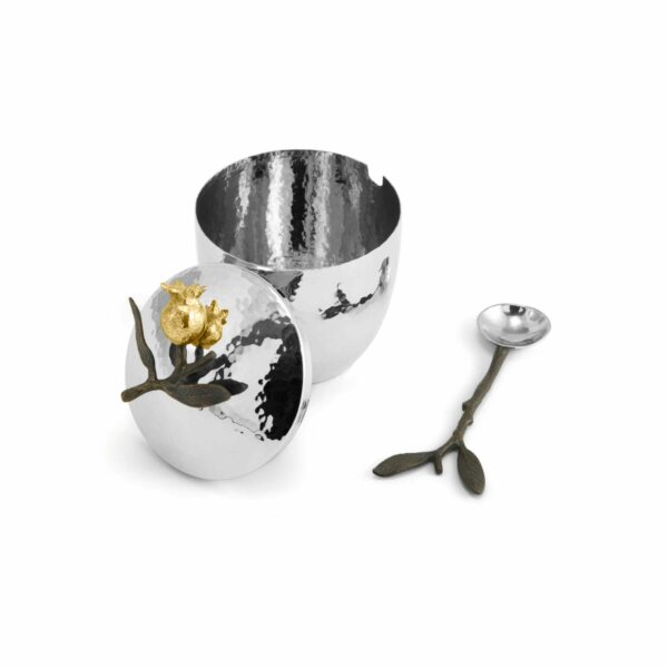 Sucrier à la grenade avec cuillère – Image 4