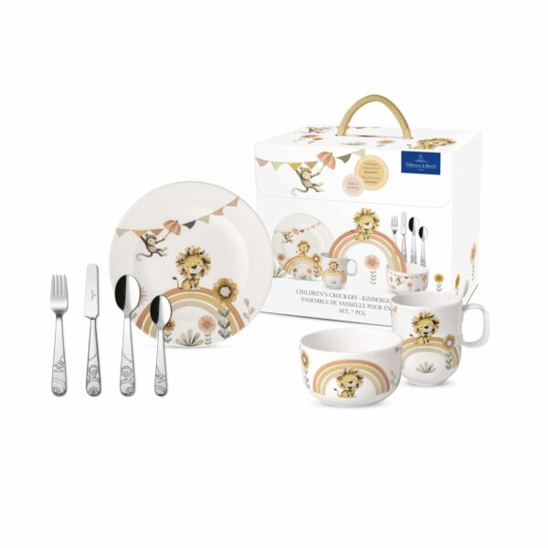 Boho Kids Set de vaisselle pour enfant 7 pcs Lion