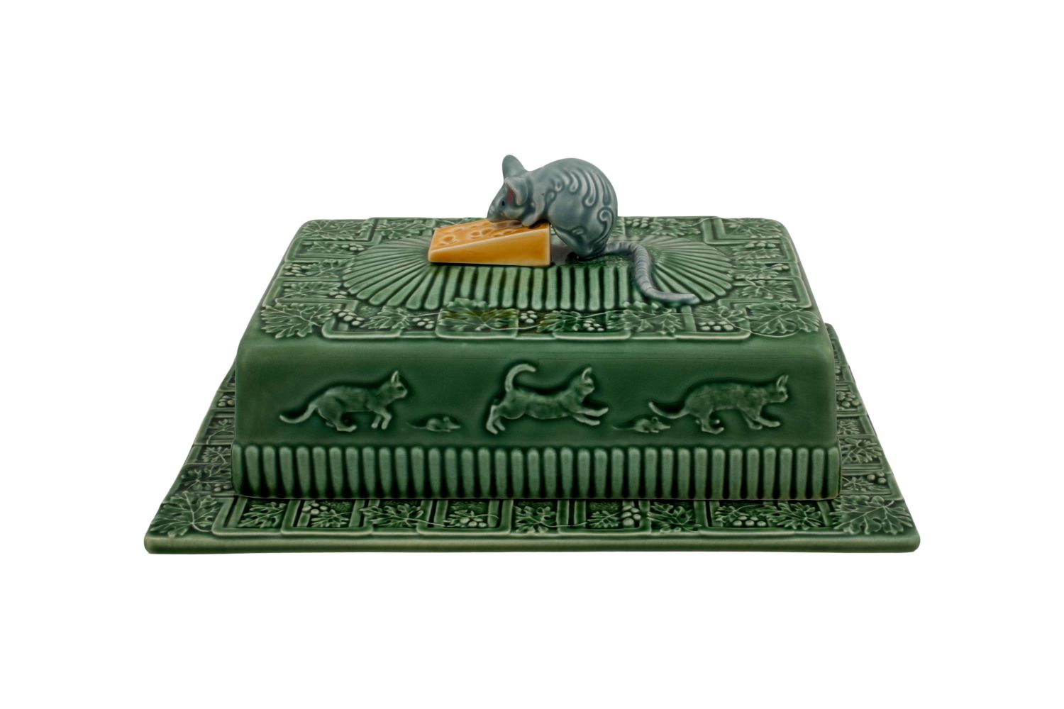 Plateau à fromage en forme de souris avec couvercle