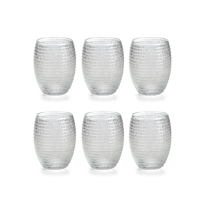 Set de 6 verres transparents