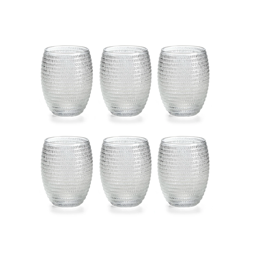 Set de 6 verres transparents