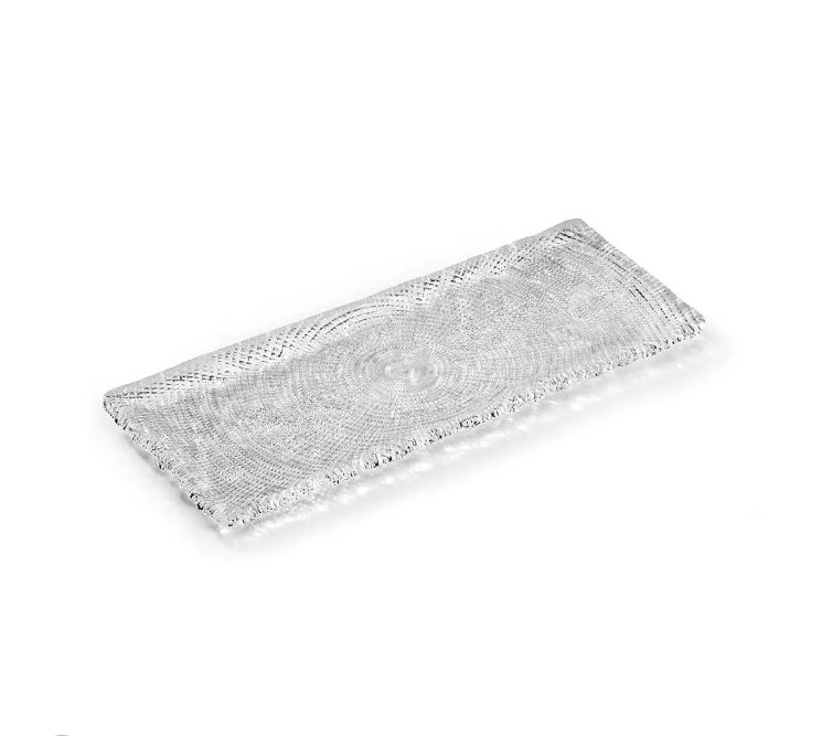 Plateau rectangulaire transparent 31 × 12,5 cm
