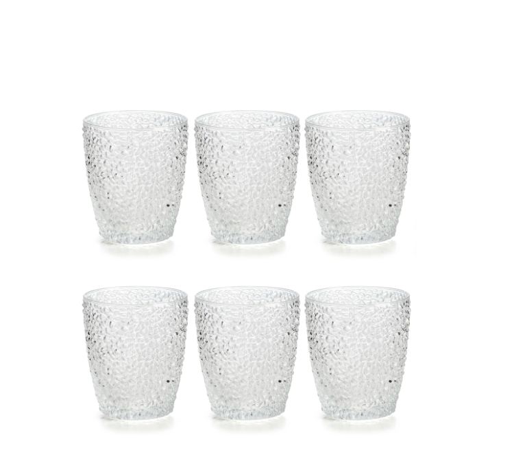 Lot de 6 verres transparents