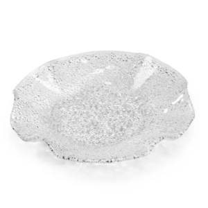 Assiette transparente festonnée Ø 28 cm