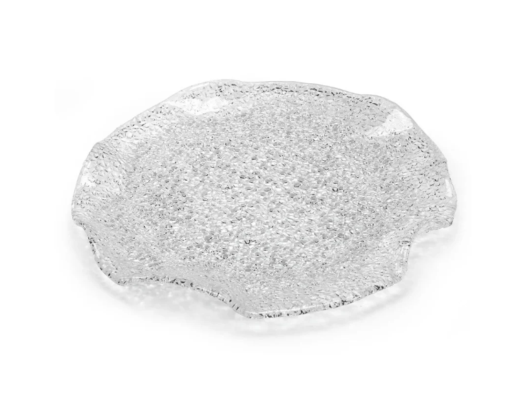 Assiette transparente festonnée Ø 32 cm