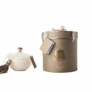 Bougie ronde Art Déco – Cream & Gold – Blonde Vanilla
