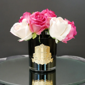 Boutons de roses magenta & blush – Verre foncé