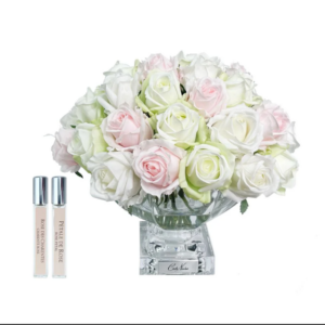 Centre de table de luxe – 37 boutons de rose