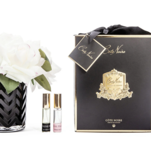 Herringbone Flower Black – Blush Roses