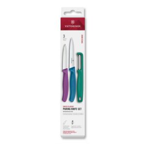 Set de couteaux d’office Swiss Classic avec éplucheur en I, 3 pièces, 10 cm